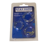 STAY HARD COCK RINGS - BEADED CLEAR